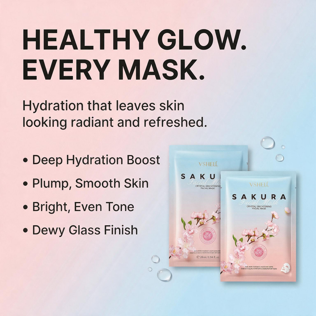 VSHELL Sakura brightening face sheet mask product image