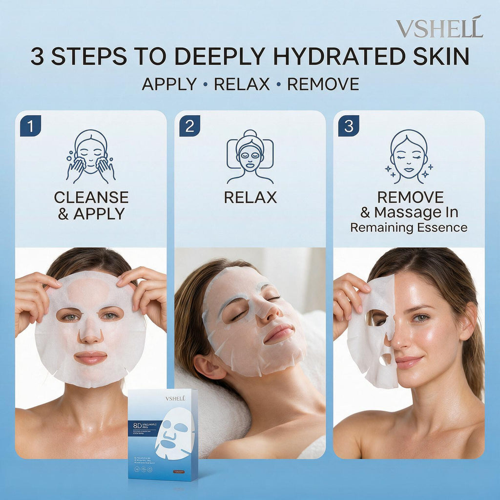 VSHELL Hyaluronic Acid hydrating face sheet mask product image