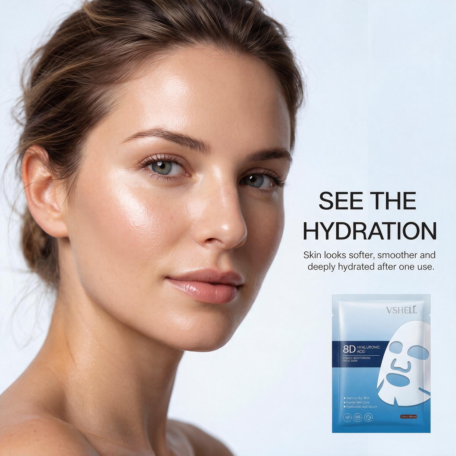 VSHELL Hyaluronic Acid hydrating face sheet mask product image