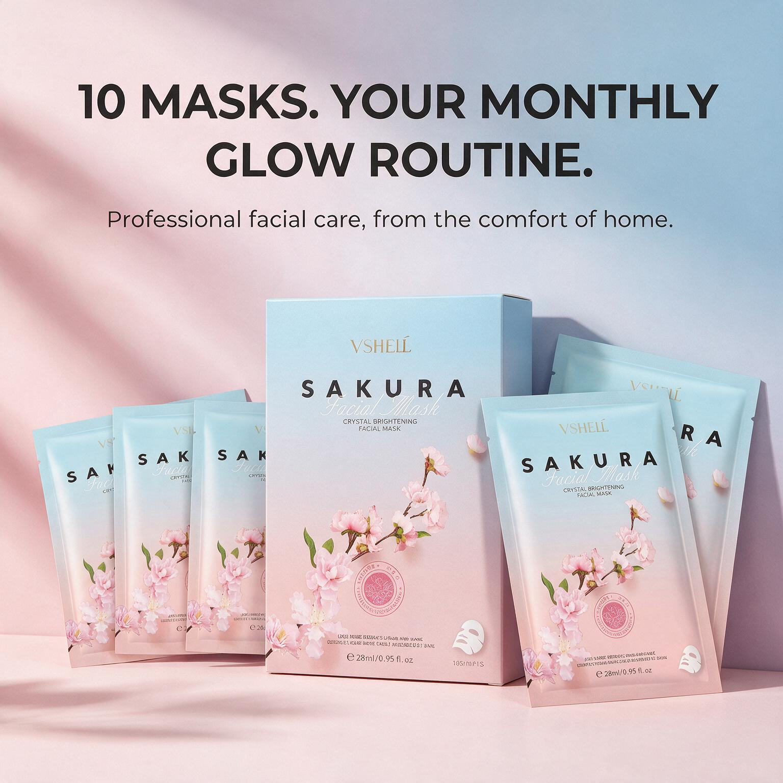 VSHELL Sakura brightening face sheet mask product image
