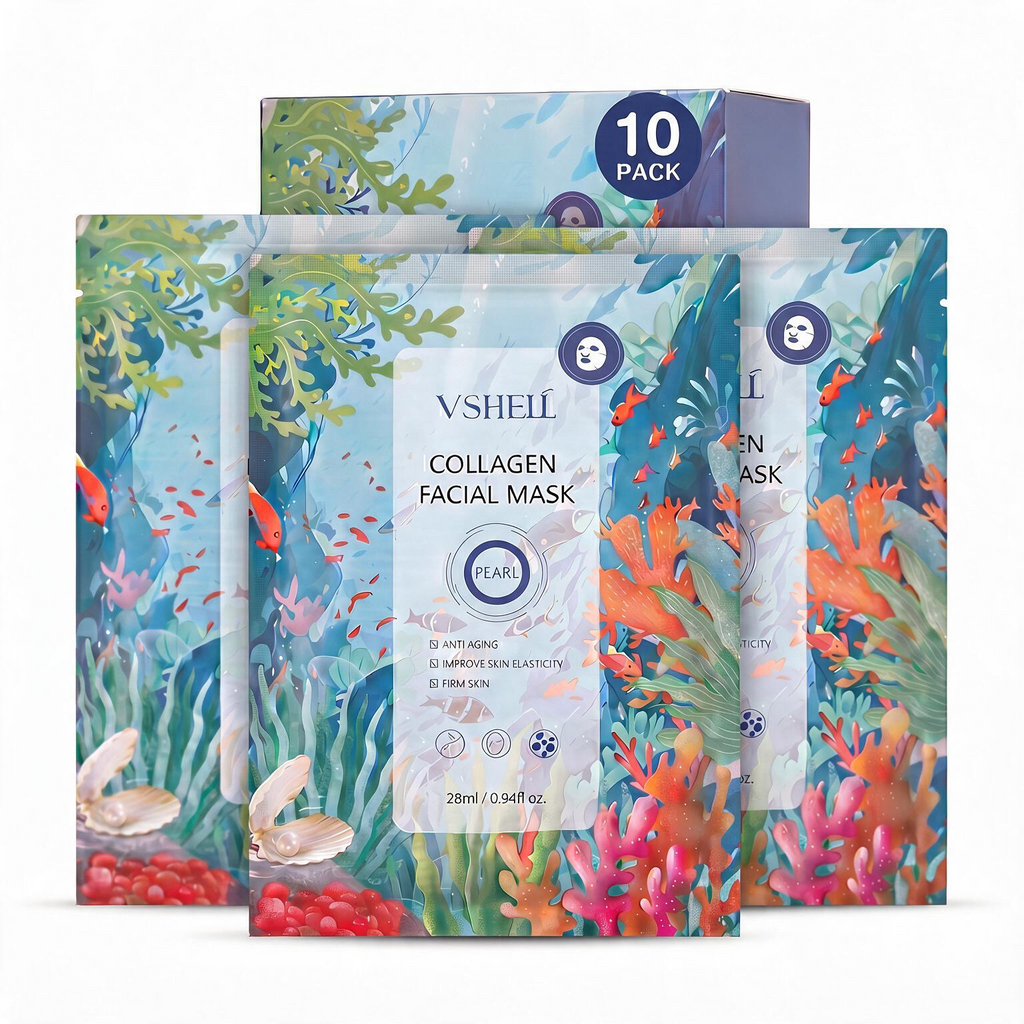 VSHELL Collagen Face Sheet Mask 10 Pack
